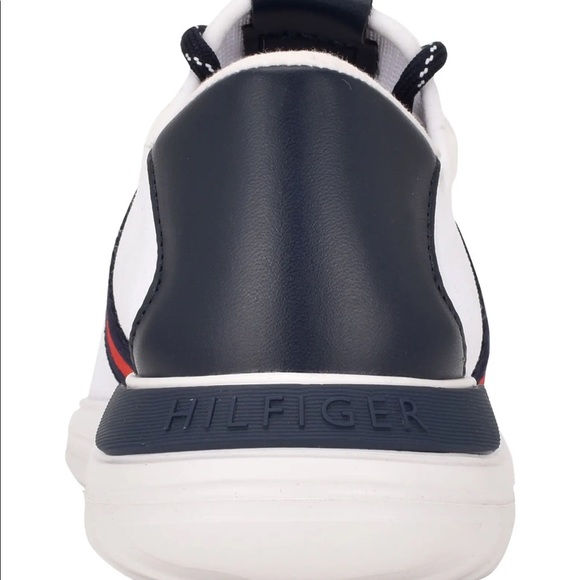 Tommy Hilfiger White Red Blue Flat Retro Fashion Sneakers - Picture 4 of 5